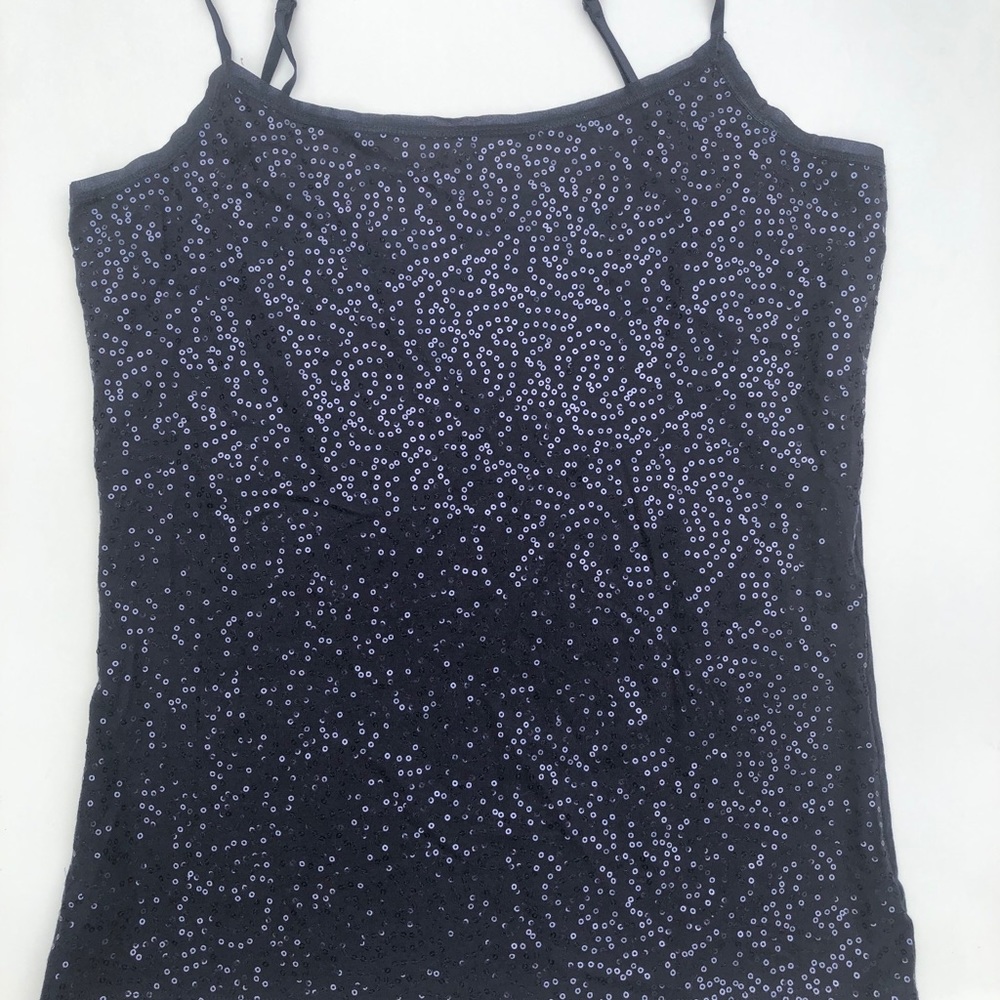 Sequined blue navy camisole